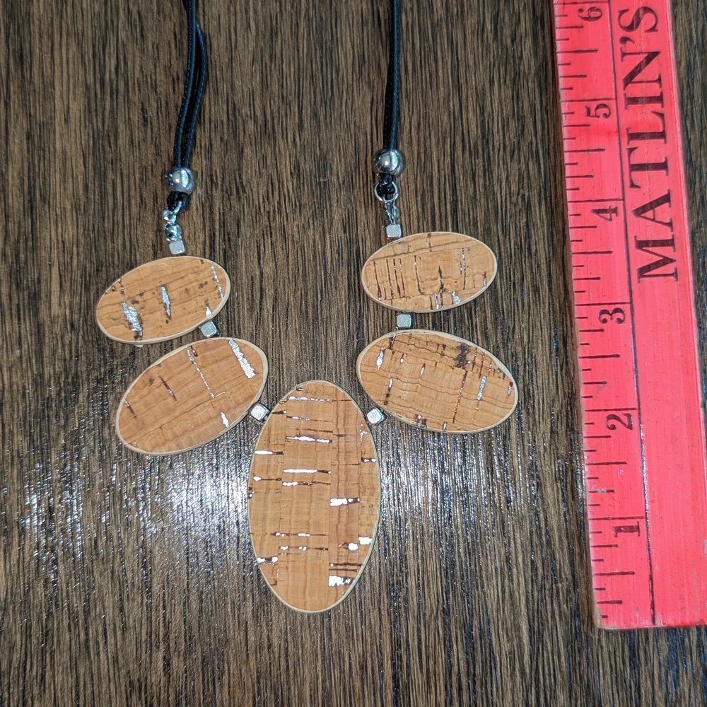 Paparazzi Natural Cork and Black‎ Necklace